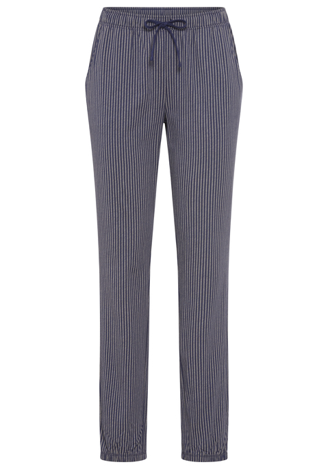 Bild: Pyjamahose von s.Oliver: Pyjamahose von s.Oliver. Mit Kontrastpaspel an den seitlichen Eingrifftaschen, elastischem Tunnelzugbund und elastischem Bündchen am Beinsaum. Weiche Single-Jersey-Qualität aus  50% Baumwolle, 50% Viskose.