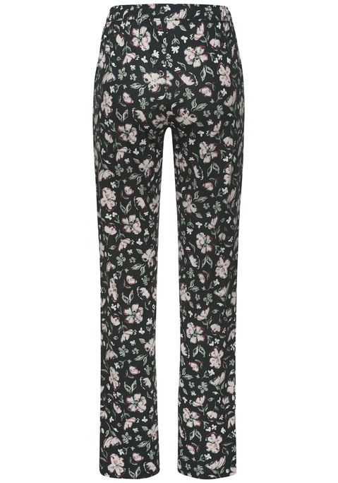 Bild: Pyjamahose von s.Oliver: Schicke Pyjamahose von s.Oliver mit schönem Allovermuster. Gerades Bein und Gummizugbund mit Bindeband. Eingrifftaschen für Bequemlichkeit. Ideal für Sleepwear. Angenehme Materialmischung aus Baumwolle und Viskose in Single-Jersey-Qualität.