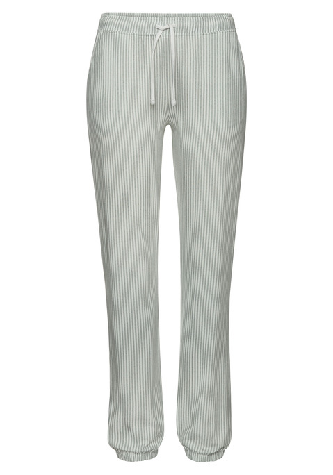 Bild: Pyjamahose von s.Oliver: Pyjamahose von s.Oliver. Mit Kontrastpaspel an den seitlichen Eingrifftaschen, elastischem Tunnelzugbund und elastischem Bündchen am Beinsaum. Weiche Single-Jersey-Qualität aus  50% Baumwolle, 50% Viskose.