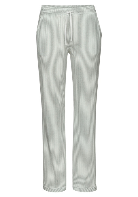 Bild: Pyjamahose von s.Oliver: Klassische Pyjamahose von s.Oliver. Mit Kontrastpaspel am Saum vom weitem Bein, seitlichen Eingrifftaschen und elastischem Tunnelzugbund. Weiche Single-Jersey-Qualität aus 50% Baumwolle, 50% Viskose.