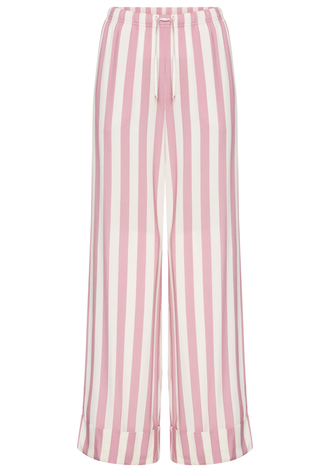 Bild: Pyjamahose von s.Oliver: Bequeme, lange Pyjamahose von s.Oliver mit weitem Bein. Elastischer Bund mit Bindeband, der leicht unterhalb der Taille sitzt. Breiter fixierter Aufschlag am Saum. Komfortable Webware aus reiner Viskose.