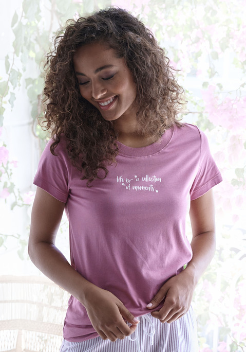 Bild: Pyjamaoberteil von s.Oliver: T-Shirt von s.Oliver. Mit  Frontprint und Rundhalsausschnitt. Weiche Single-Jersey-Qualität aus  50% Baumwolle, 50% Viskose.