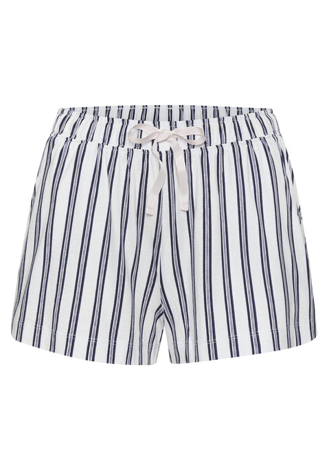 Bild: Pyjamashorts von s.Oliver: Allover gemusterte Schlafshorts von s.Oliver. Mit elastischem Tunnelzugbund. Seitliche Eingrifftaschen. Trageangenehmer Baumwoll-Viskose-Mix.