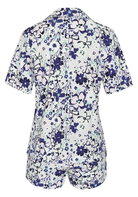 Bild: Shorty von s.Oliver: Klassisch geschnittener Shorty von s.Oliver. Mit Allovermuster. Shirt mit Reverskragen, Kopfleiste und Brusttasche. Shorts mit elastischen Bund, Bindeband und Eingrifftaschen. Trageangenehmer Baumwollmix.