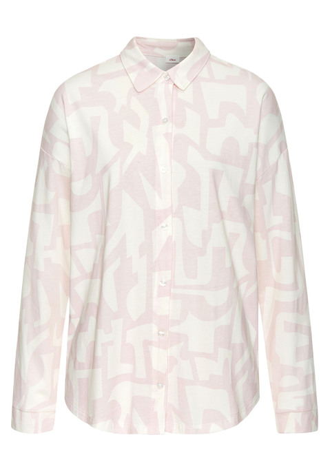 Bild: Shorty von s.Oliver: Pyjama mit Allover-Print. Hemd mit Blusenkragen und Shorts mit Gummizug. Aus weicher Single Jersey-Qualität.
