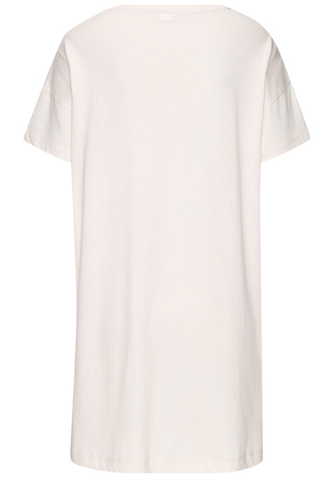 Bild: Sleepshirt von s.Oliver: Schlafshirt von s.Oliver mit Schriftzug-Print vorn. Überschnittene Schultern und kurze Ärmel. Single-Jersey aus softem Baumwoll-Viskose-Mix.