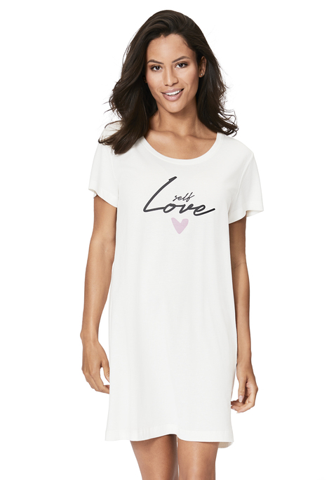 Bild: Sleepshirt von s.Oliver: Sleepshirt von s.Oliver. Mit schönem Frontprint. Kurze Ärmel und Rundhalsausschnitt. In angenehmer Qualität aus 50% Baumwolle, 50% Viskose.