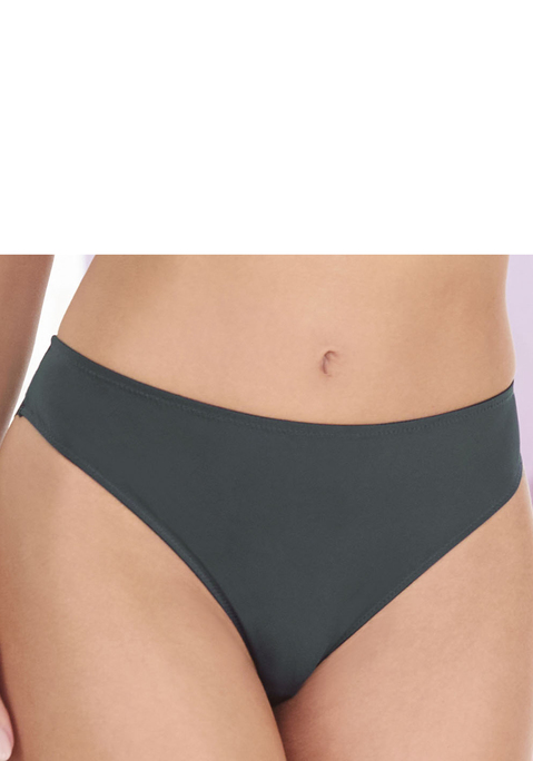 Bild: Slip von s.Oliver: Modischer Slip in klassischer Schnittform. Aus weichem Microtouch-Material und feiner, graphischer Spitze. Mit einem hübschen Netzeinsatz in der hinteren Mitte. Mit eingearbeitetem Baumwollzwickel. Passende BHs aus der gleichen Serie erhältlich. Aus 79% Polyamid, 21% Elasthan.