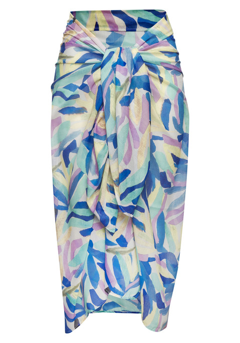 Bild: Strandrock von s.Oliver: Farbenfroher Pareo von s.Oliver mit Alloverprint – jedes Teil ein echtes Unikat. Prima geeignet als Kleid oder Strandtuch für Beach und Pool. Transparente Qualität mit weichem Griff.