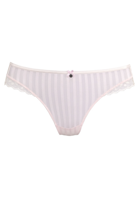 Bild: String von s.Oliver: String in modischer Streifenoptik von s.Oliver. Seitliche Spitzeneinsätze in blumiger Optik. Mit Baumwollzwickel. Aus 78% Polyester, 14% Polyamid, 8% Elasthan.