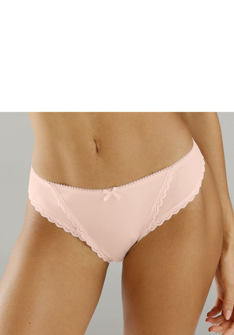 Bild: String von s.Oliver: Klassischer String aus angenehm weichem Material-Mix. Spitzenborten entlang des Bunds und Beinausschnitten. Feine Zierschleife in der vorderen Mitte. Passende BH's aus der gleichen Serie erhältlich. Mit eingearbeitetem Baumwollzwickel. Obermaterial: 85% Polyamid, 15% Elasthan.