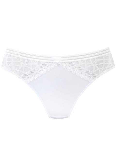 Bild: String von s.Oliver: Femininer String mit graphischen, dezent transparenten Spitzeneinsätzen. Aus weichem Microtouch-Material. Mit modischem Accessoire in der vorderen Mitte. Mit eingearbeitetem Baumwollzwickel. Passende BHs aus der gleichen Serie erhältlich.