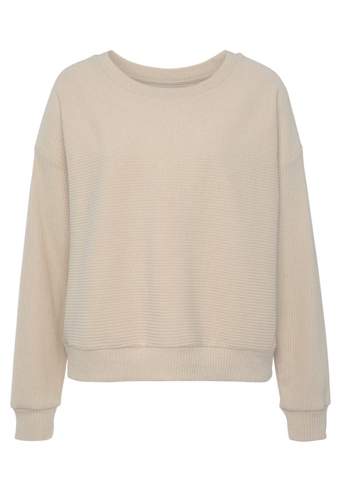 S.OLIVER Sweatshirt Damen creme Gr.40/42