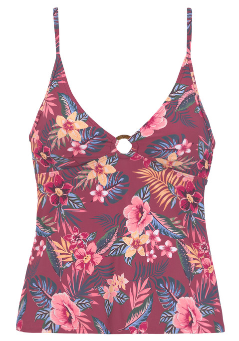 S.OLIVER Tankini-Top Damen rostrot-bedruckt Gr.34 Cup A/B