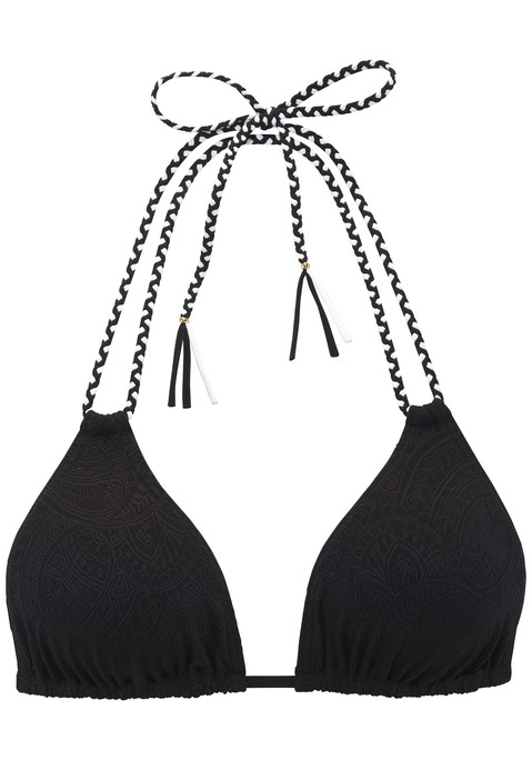 Bild: Triangel-Bikini-Top von s.Oliver: Triangel-Bikinitop von s.Oliver. Mit modischem Strukturmuster. Doppelträger im Nacken zu binden. Herausnehmbare Softcups. Verschluss am Rücken. Mix-Kini-Konzept. Trageangenehme Qualität.
