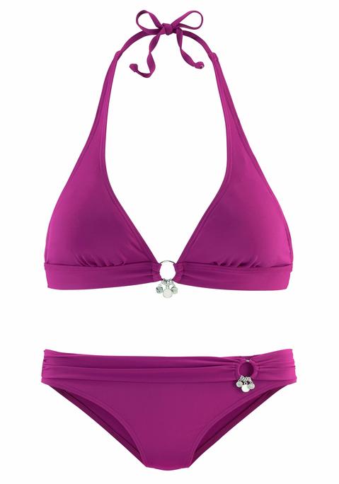 S.OLIVER Triangel-Bikini Damen fuchsia Gr.36 Cup C/D