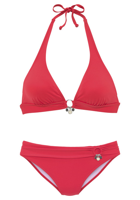 S.OLIVER Triangel-Bikini Damen rot Gr.34 Cup C/D