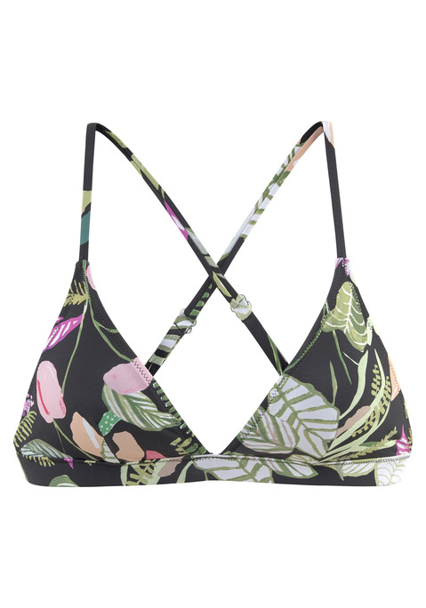 Triangel-Bikini-Top von s.Oliver in schwarz-bedruckt