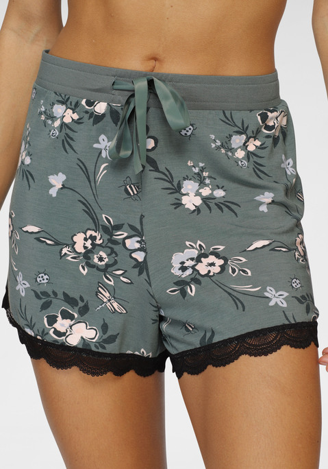 Schlafshorts von SCHIESSER in khaki