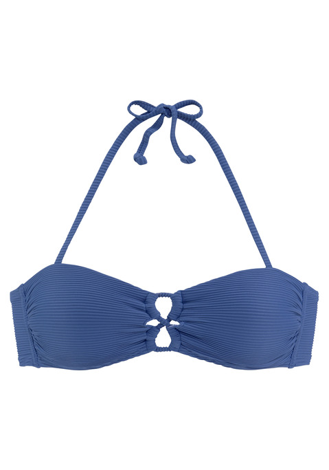 SUNSEEKER Bandeau-Bikini-Top Damen blau Gr.34 Cup C/D