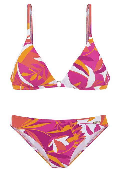 SUNSEEKER Triangel-Bikini Damen beere-orange Gr.32 Cup A/B