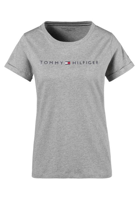 TOMMY HILFIGER Damen T-Shirt grau-meliert Gr.XS (32/34)