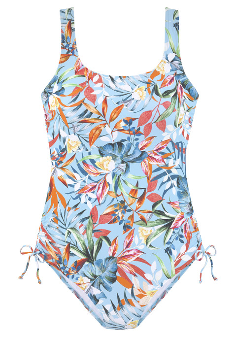 VENICE BEACH Badeanzug Damen hellblau-bedruckt Gr.38 Cup C