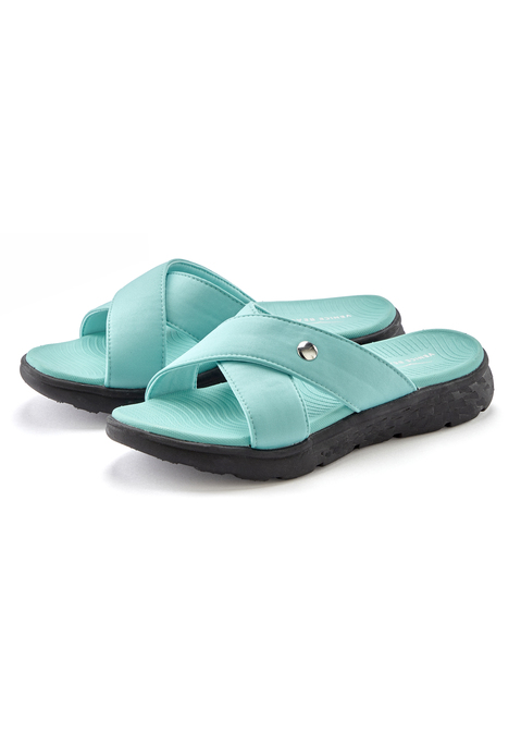 Bild: Badepantolette von Venice Beach: Pantolette mit wasserabweisender Sohle VEGAN von VENICE BEACH. Hervorragend geeignet für Strand und Pool. Obermaterial und Futter aus Textil. Decksohle und Laufsohle aus Synthetik.