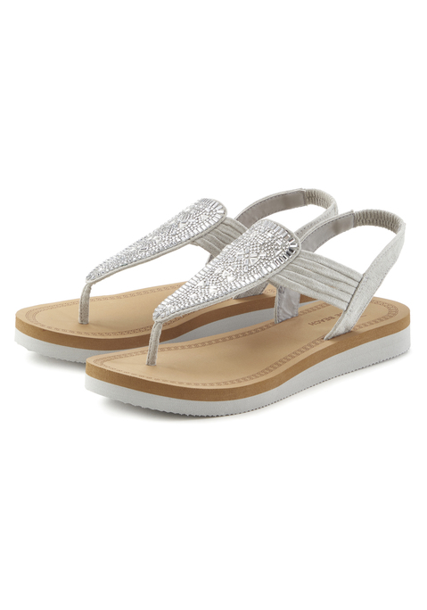 Bild: Badesandale von Venice Beach: Sandale mit wasserabweisender Sohle VEGAN von VENICE BEACH. Hervorragend geeignet für Strand und Pool. Obermaterial aus Textil. Futter aus Lederimitat. Decksohle und Laufsohle aus Synthetik.