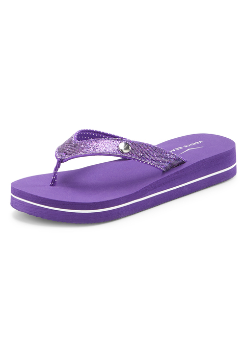Bild: Badezehentrenner von Venice Beach: Zehentrenner mit wasserabweisender Sohle VEGAN von VENICE BEACH. Hervorragend geeignet für Strand und Pool. Absatzhöhe ca. 3 cm. Obermaterial und Futter aus Textil. Decksohle und Laufsohle aus Synthetik.