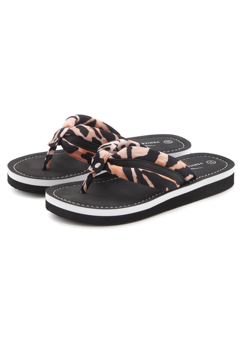 Bild: Badezehentrenner von Venice Beach: Pantolette von Venice Beach. Mit modischem Print und wasserabweisender Sohle. Ideal für Strand und Pool. Leichte und flexible Sohle für bequemen Tragekomfort.