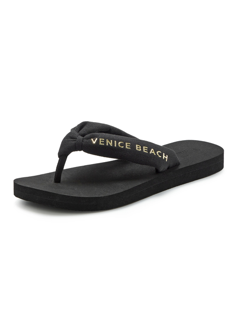Bild: Badezehentrenner von Venice Beach: VEGAN. Hervorragend geeignet für Strand und Pool. Obermaterial und Futter aus Textil. Decksohle und Laufsohle aus Synthetik.