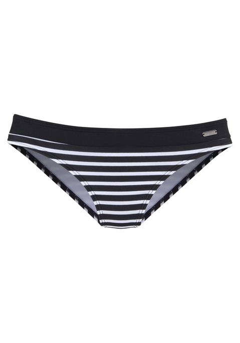 VENICE BEACH Bikini-Hose Damen schwarz-weiß gestreift Gr.44