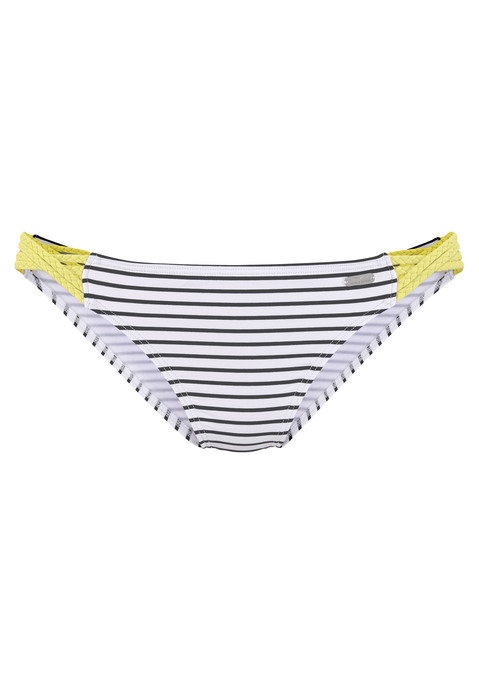 VENICE BEACH Bikini-Hose Damen schwarz-weiß-limette Gr.32
