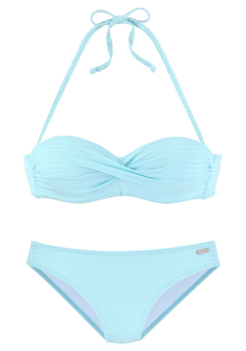 VENICE BEACH Bügel-Bandeau-Bikini Damen aqua Gr.34 Cup B