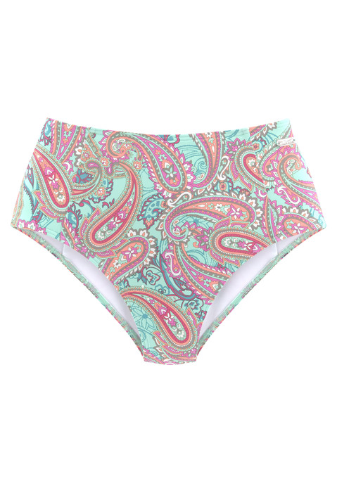 VENICE BEACH Highwaist-Bikini-Hose Damen mint-bedruckt Gr.34