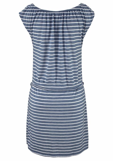 VENICE BEACH Jerseykleid Damen blau-weiß-gestreift Gr.34