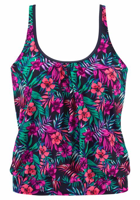 VENICE BEACH Oversize-Tankini-Top Damen marine bedruckt Gr.36