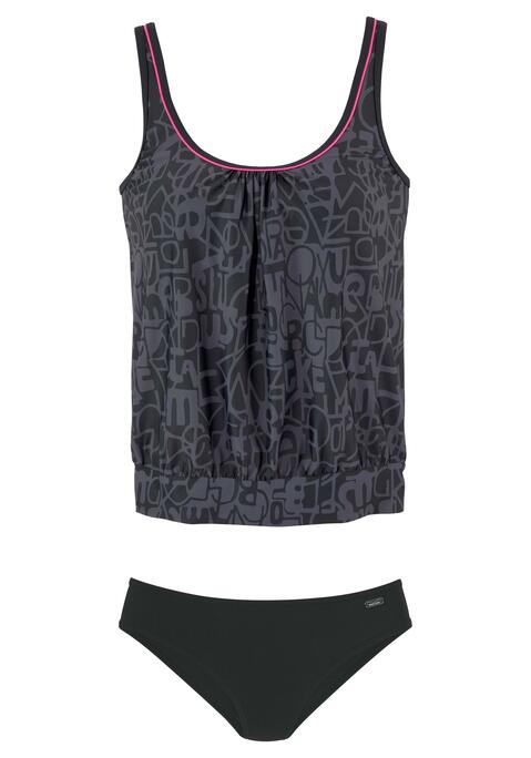 VENICE BEACH Oversize-Tankini Damen schwarz-grau Gr.52