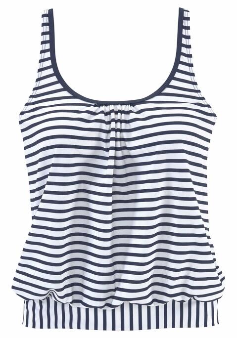 VENICE BEACH Oversize-Tankini-Top Damen weiß-marine-gestreift Gr.36