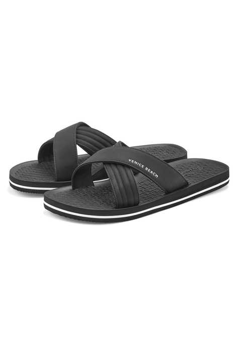Bild: Badepantolette von Venice Beach: Pantolette VEGAN von VENICE BEACH. Obermaterial aus Lederimitat. Futter aus Textil. Decksohle und Laufsohle aus Synthetik.