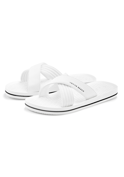 Bild: Badepantolette von Venice Beach: Pantolette VEGAN von VENICE BEACH. Obermaterial aus Lederimitat. Futter aus Textil. Decksohle und Laufsohle aus Synthetik.