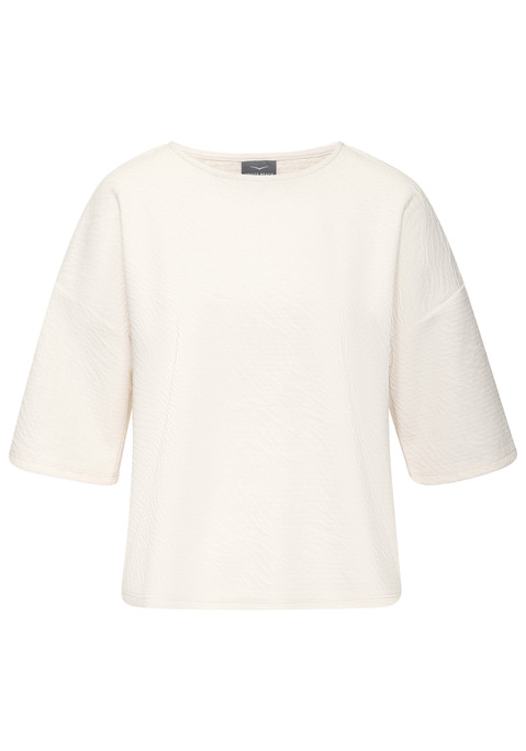 Bild: Rundhalsshirt von Venice Beach: Unifarbenes Rundhalsshirt von Venice Beach. Mit halblangen, überschnittenen Ärmeln und lockerem Oversize-Fit. Hüftlang mit geradem Saum. Vielseitig kombinierbar mit Shorts oder Hosen. Strukturierte Sweatware.