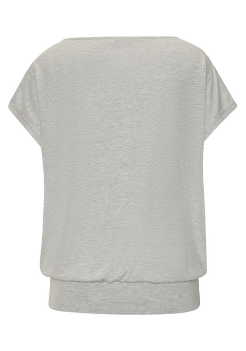 Bild: Rundhalsshirt von Venice Beach: Unifarbenes Shirt von Venice Beach mit großem Schriftzug vorn. Legere Form mit breitem, anliegendem Bund für einen lockeren Fall. Für Freizeit und Sport. Leicht transparente Strukturware.