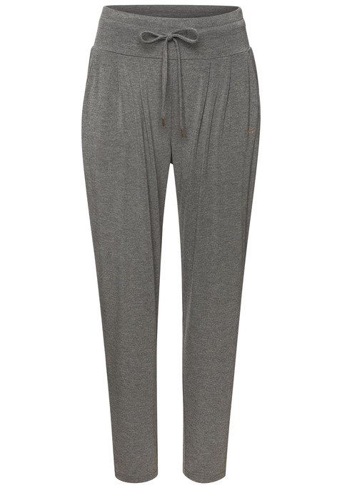 Bild: Schlupfhose von Venice Beach: Bequeme unifarbene Schlupfhose von Venice Beach. Breiter Bund, mit Kordelzug individuell zu regulieren. Glänzender Logodruck unter der Tasche. Schön legere Passform, vorn Bundfalten. Für  viele verschiedene Looks geeignet. Weicher Jersey mit Viskoseanteil.