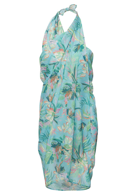 Bild: Strandrock von Venice Beach: Pareo von Venice Beach. Alloverprint – jedes Teil ein Unikat. Vielseitig tragbar: als Kleid, Rock oder Tuch. Leicht transparent. Besonders weich und fließend. Feines, angenehm leichtes Polyester.