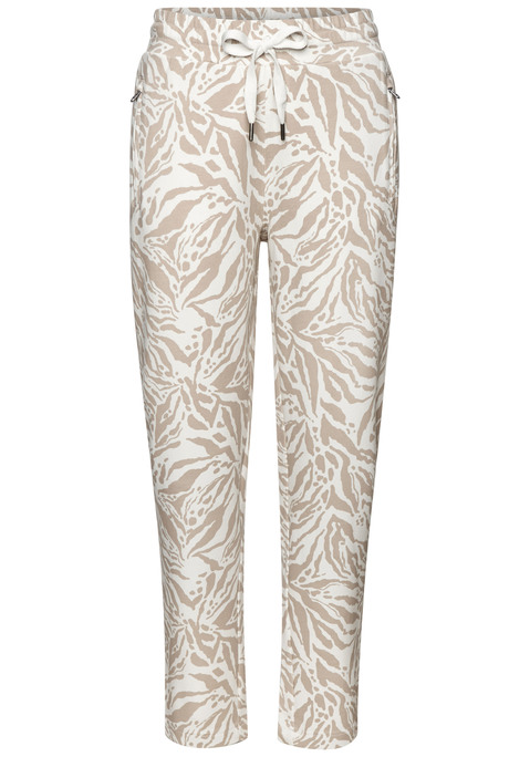 Bild: Sweathose von Venice Beach: Bequeme Sweatpants von Venice Beach mit Alloverprint. Jedes Teil ein Unikat. Breiter Bund mit Tunnelzug. Praktische Reißverschlusstaschen seitlich. Glänzender Logodruck unter der Tasche. Weiche Sweatqualität.