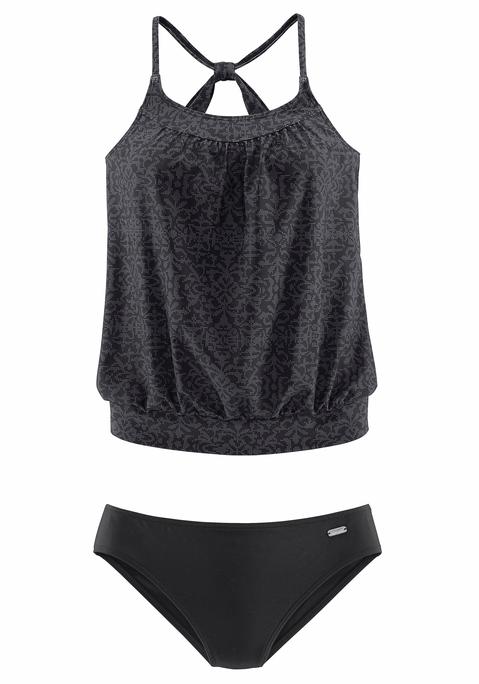 VENICE BEACH Tankini Damen schwarz-grau Gr.40