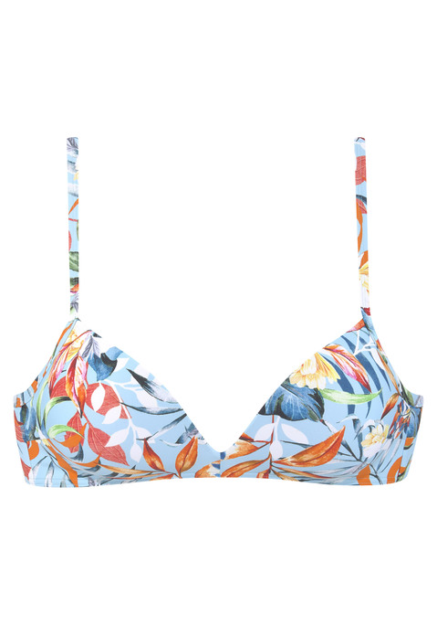 VENICE BEACH Triangel-Bikini-Top Damen hellblau-bedruckt Gr.34 Cup A