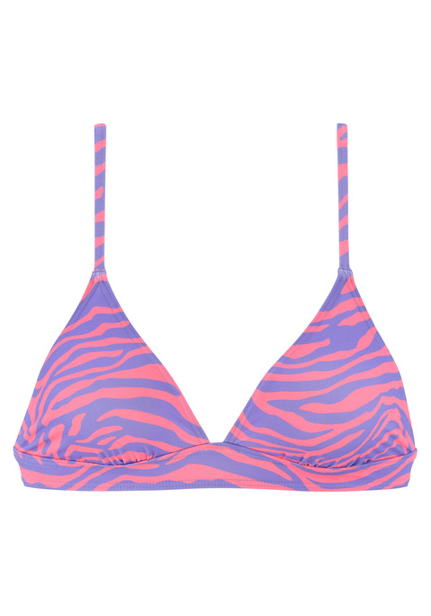 VENICE BEACH Triangel-Bikini-Top Damen violett-koralle Gr.32 Cup A/B